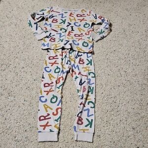Old Navy Kids Pajama Set - Multicolor Alphabet Print